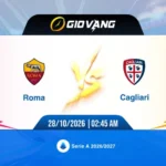 Soi kèo AS Roma vs Cagliari 02h45 ngày 28/10/2026 – Serie A