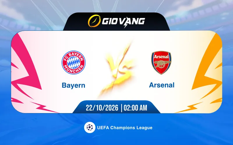 Soi kèo Bayern Munich vs Arsenal 02h00 ngày 22/10/2026 – Cup C1