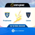 Soi kèo Frosinone vs Lecce 00h30 ngày 30/10/2026 – Serie A